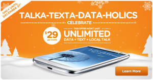Wind Mobile Canada $29 Holiday Plan 2012 Boxing Week