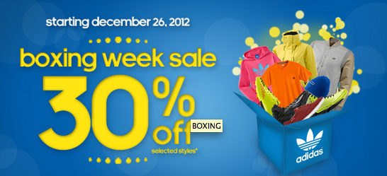 Adidas.ca Boxing Day/Week Sale 2012 